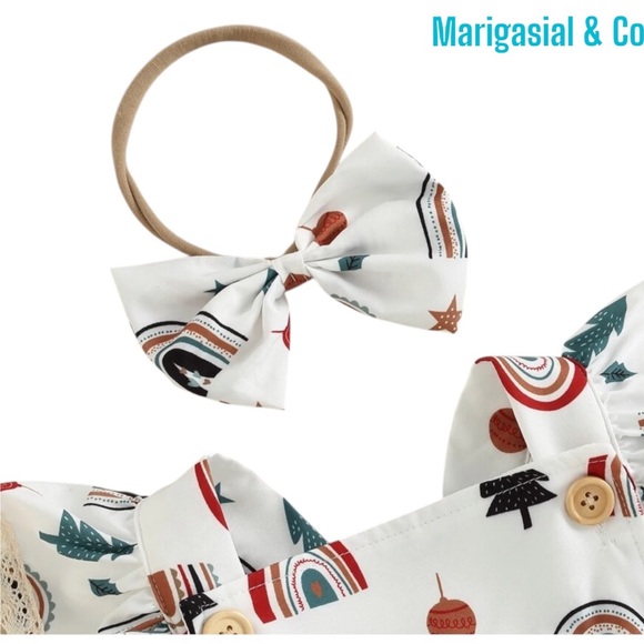 Baby Girl’s Christmas Casual Romper - Picture 3 of 5